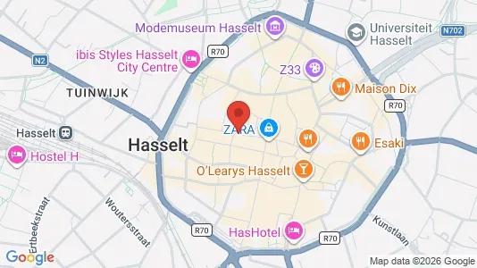 Apartments for rent i Hasselt - kort over placeringen