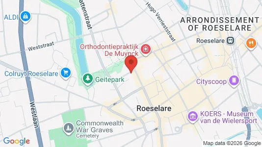 Apartments for rent i Roeselare - kort over placeringen