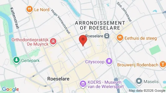 Apartments for rent i Roeselare - kort over placeringen