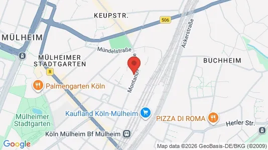 Apartments for rent i Cologne Mülheim - kort over placeringen
