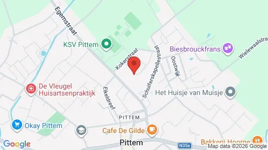 Apartments for rent i Pittem - kort over placeringen