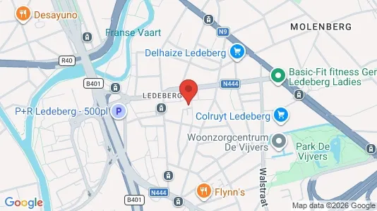 Apartments for rent i Gent Ledeberg - kort over placeringen