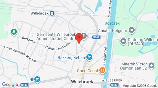 Apartments for rent i Willebroek - kort over placeringen