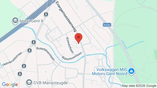 Apartments for rent i Gent Wondelgem - kort over placeringen