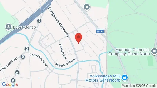 Apartments for rent i Gent Wondelgem - kort over placeringen
