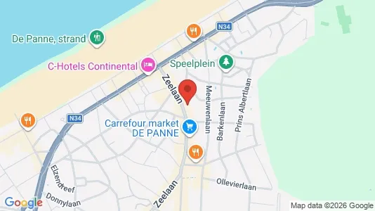 Apartments for rent i De Panne - kort over placeringen