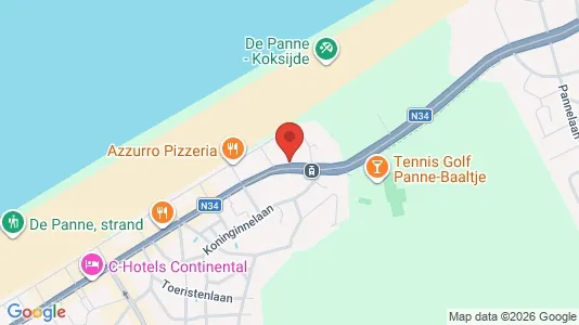 Apartments for rent i De Panne - kort over placeringen