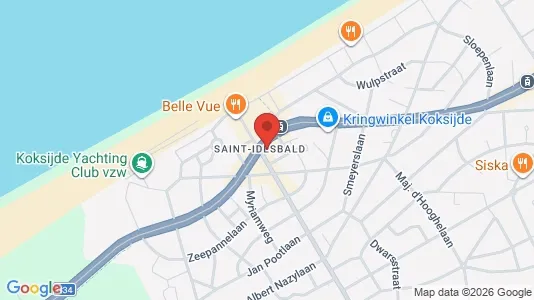 Apartments for rent i Koksijde - kort over placeringen