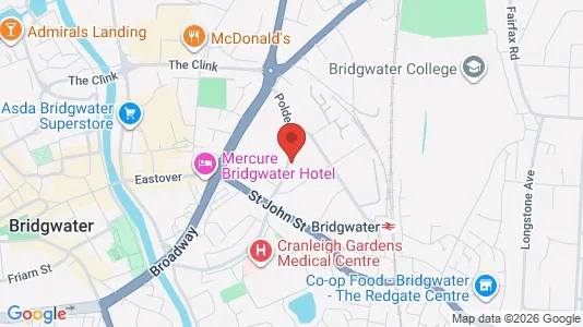 Apartments for rent i Bridgwater - Somerset - kort over placeringen