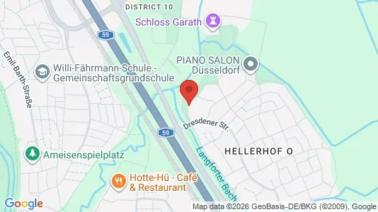 Apartments for rent i Dusseldorf - kort over placeringen