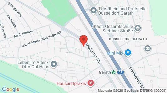 Apartments for rent i Dusseldorf - kort over placeringen