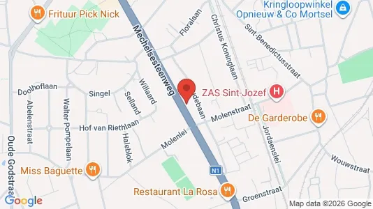 Apartments for rent i Mortsel - kort over placeringen