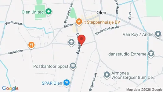 Apartments for rent i Olen - kort over placeringen