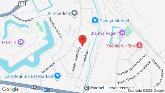 Rooms for rent i Mortsel - kort over placeringen