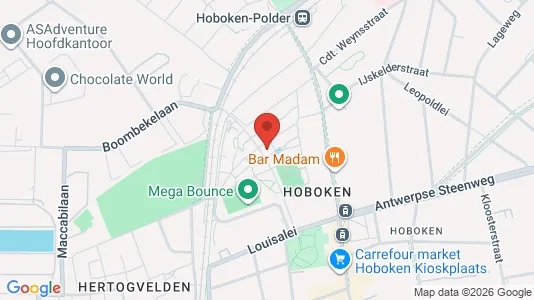 Apartments for rent i Antwerp Hoboken - kort over placeringen
