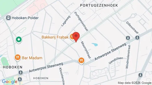 Apartments for rent i Antwerp Hoboken - kort over placeringen