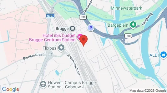 Rooms for rent i Brugge - kort over placeringen