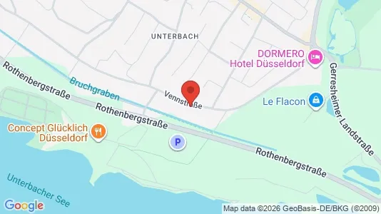 Apartments for rent i Dusseldorf - kort over placeringen