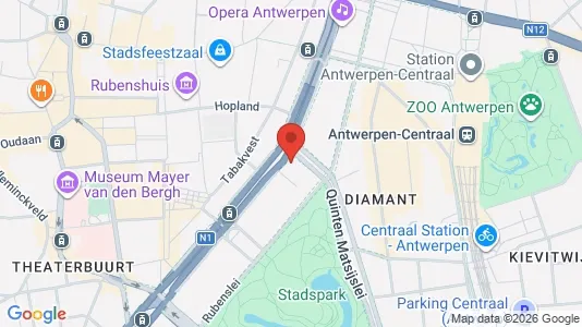 Apartments for rent i Stad Antwerp - kort over placeringen