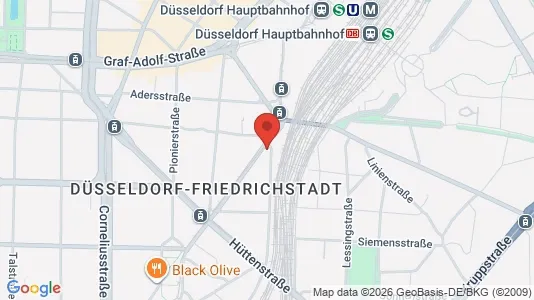Apartments for rent i Dusseldorf - kort over placeringen