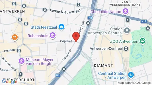 Apartments for rent i Stad Antwerp - kort over placeringen