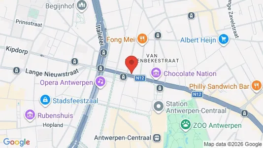 Apartments for rent i Stad Antwerp - kort over placeringen