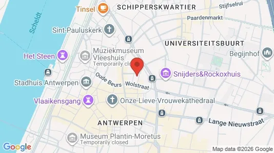 Apartments for rent i Stad Antwerp - kort over placeringen