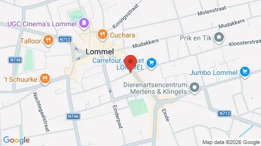 Apartments for rent i Lommel - kort over placeringen