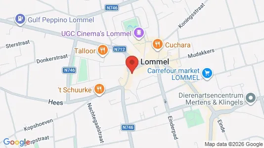 Rooms for rent i Lommel - kort over placeringen