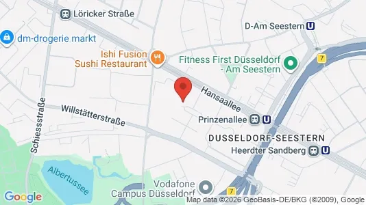 Apartments for rent i Dusseldorf - kort over placeringen