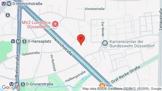 Apartments for rent i Dusseldorf - kort over placeringen