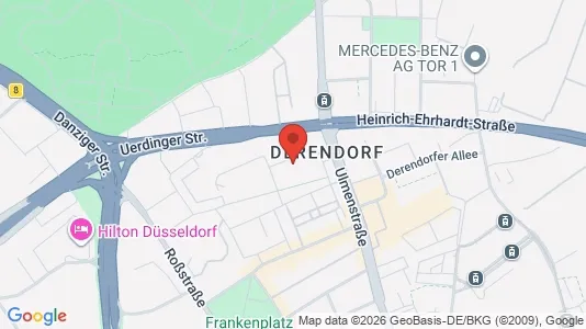 Apartments for rent i Dusseldorf - kort over placeringen