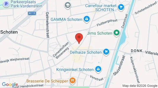 Apartments for rent i Schoten - kort over placeringen