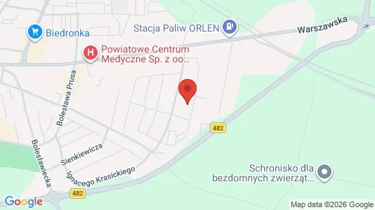 Apartments for rent i Wieruszowski - kort over placeringen