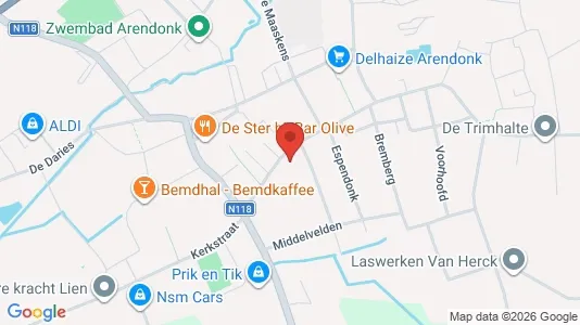 Apartments for rent i Arendonk - kort over placeringen