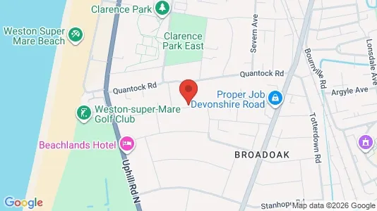 Apartments for rent i Weston-super-Mare - Avon - kort over placeringen