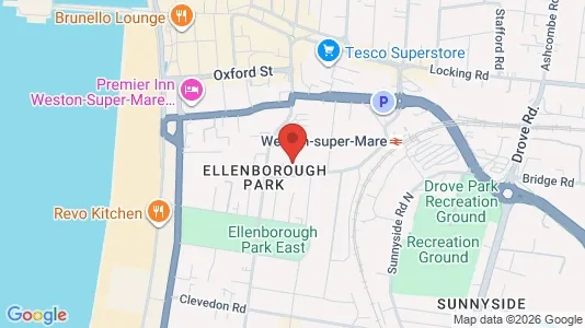 Apartments for rent i Weston-super-Mare - Avon - kort over placeringen