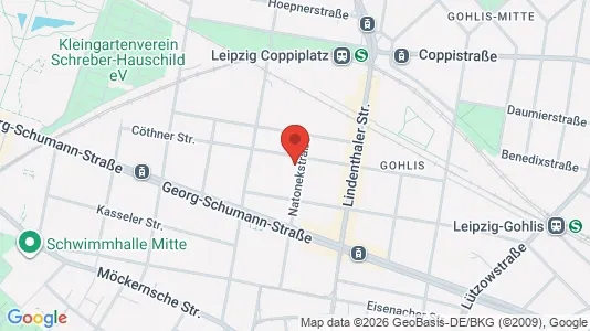 Rooms for rent i Leipzig - kort over placeringen