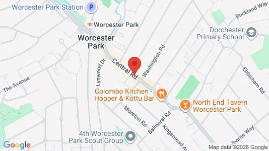 Apartments for rent i Worcester Park - Surrey - kort over placeringen