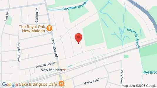 Rooms for rent i New Malden - Surrey - kort over placeringen