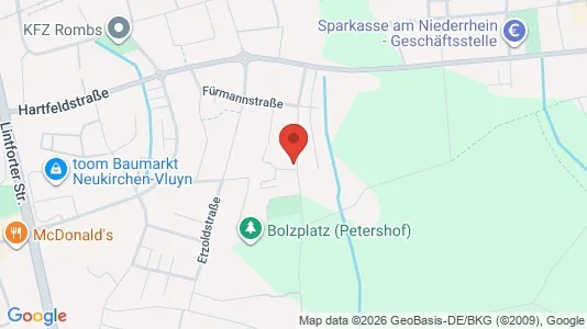 Apartments for rent i Wesel - kort over placeringen
