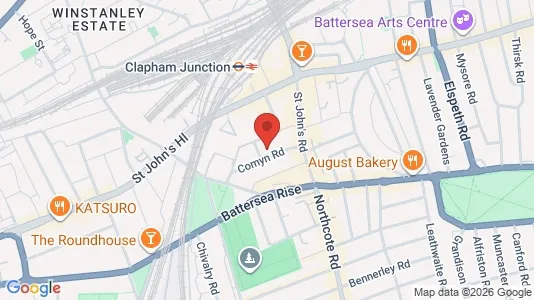 Apartments for rent i London SW11 - kort over placeringen