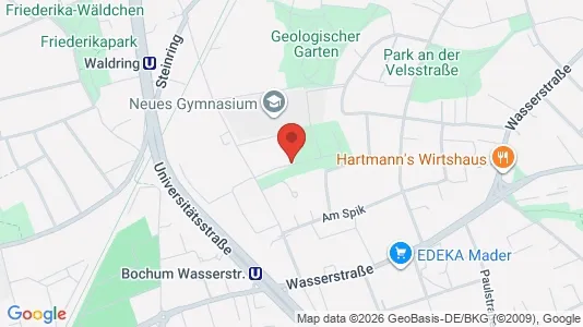 Apartments for rent i Bochum - kort over placeringen