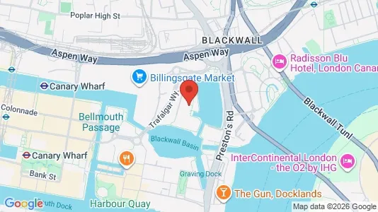 Apartments for rent i London E14 - kort over placeringen