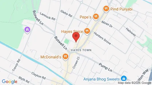 Rooms for rent i Hayes - Middlesex - kort over placeringen