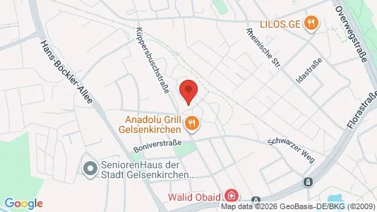 Apartments for rent i Gelsenkirchen - kort over placeringen