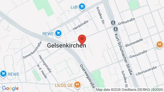 Apartments for rent i Gelsenkirchen - kort over placeringen