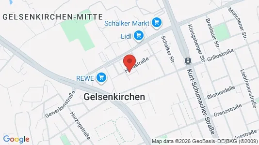 Apartments for rent i Gelsenkirchen - kort over placeringen