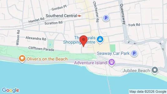 Apartments for rent i Southend-on-Sea - Essex - kort over placeringen
