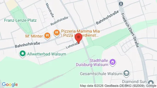 Apartments for rent i Duisburg - kort over placeringen